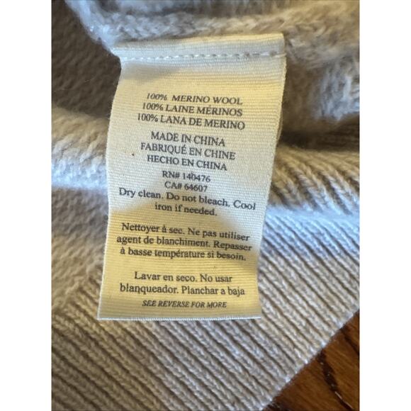 New Faherty Ombre Donegal Crewneck Sweater Mens XXL Merino Wool Herringbone NWT - Picture 6 of 8